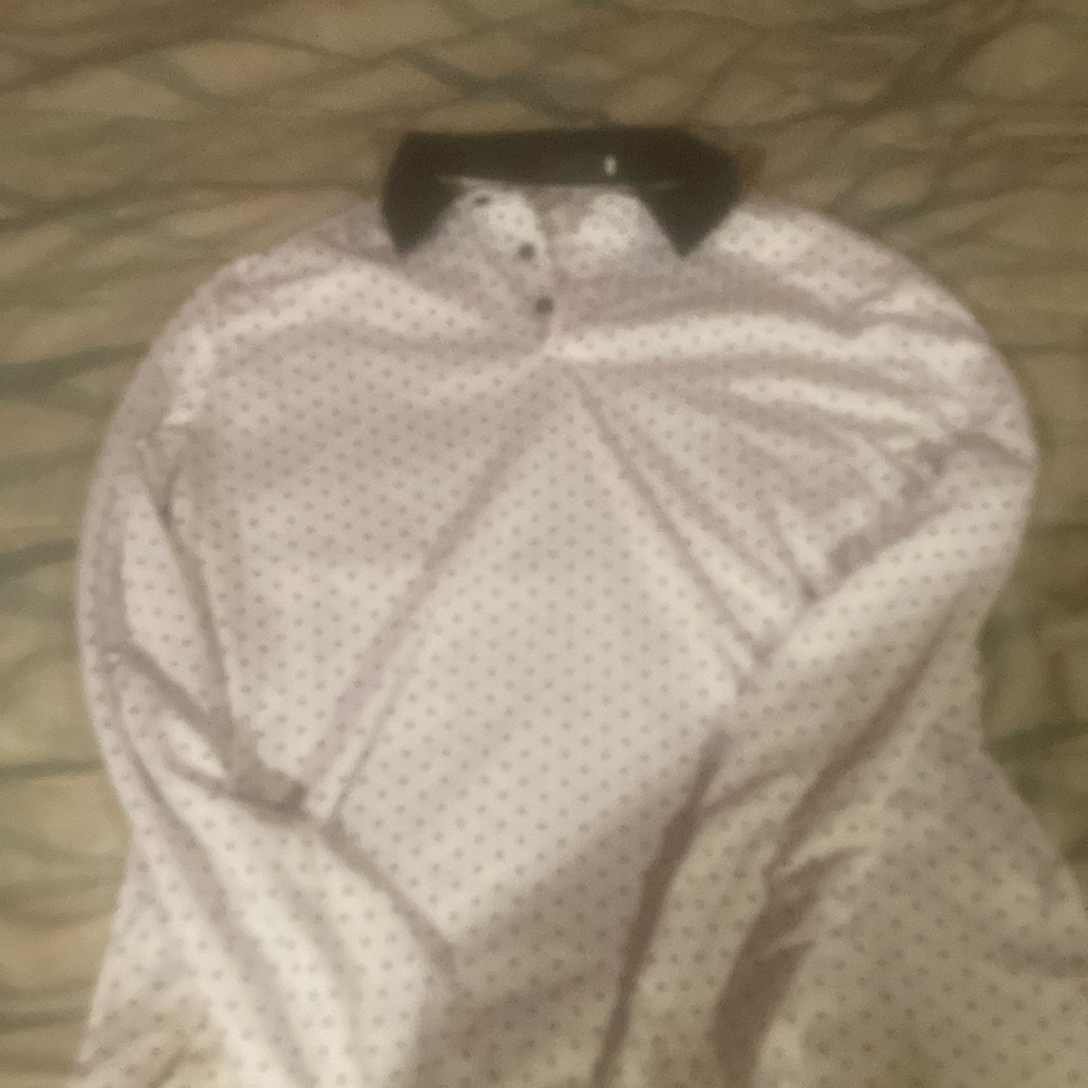 White and black long sleeve polo men’s